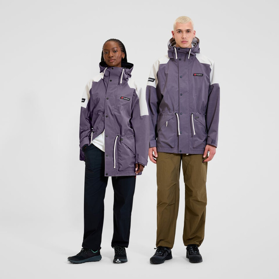 unisex berg meru gore-tex-jacke - lilagrau berghaus