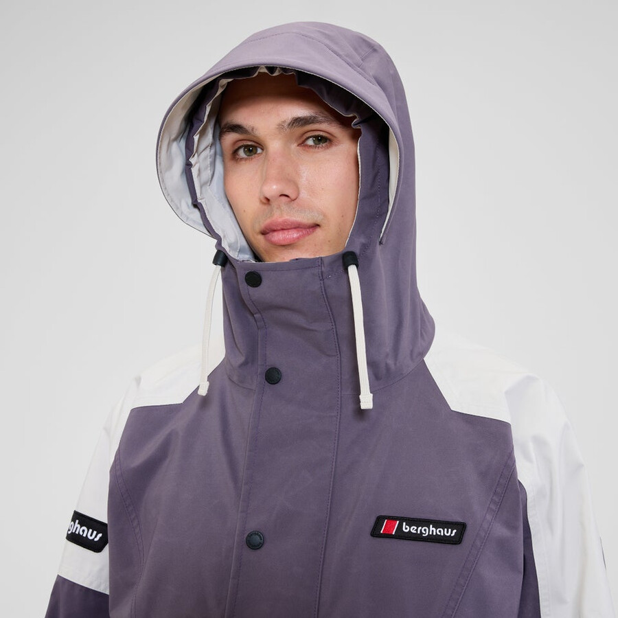 unisex berg meru gore-tex-jacke - lilagrau berghaus