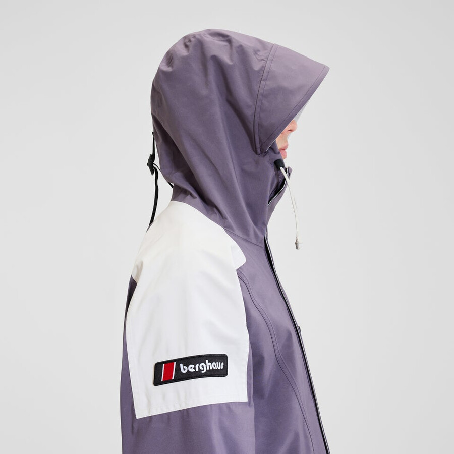 unisex berg meru gore-tex-jacke - lilagrau berghaus